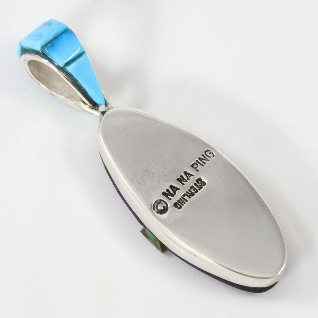 Sugilite and Turquoise Pendant by Na Na Ping - Garland's