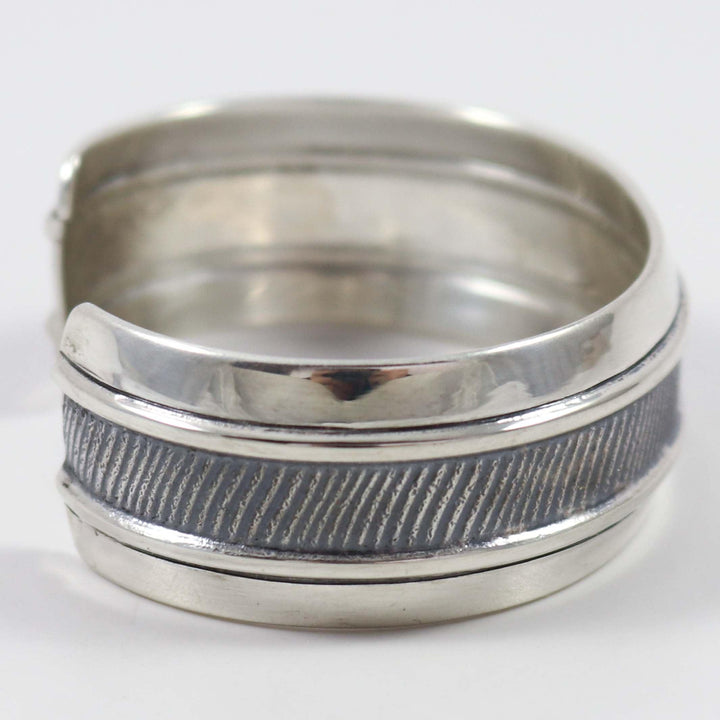 Textured Silver Cuff by Al Joe - Garland's