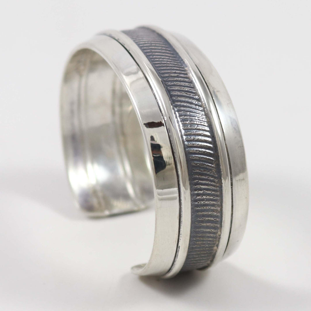 Textured Silver Cuff by Al Joe - Garland's