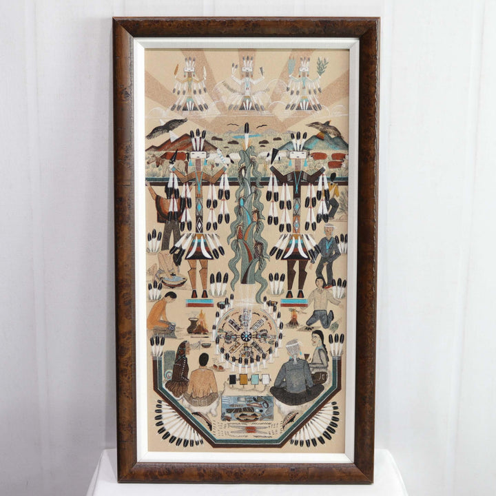 “The Ceremony Ritual” Sandpainting by Rosie Yellowhair - Garland's