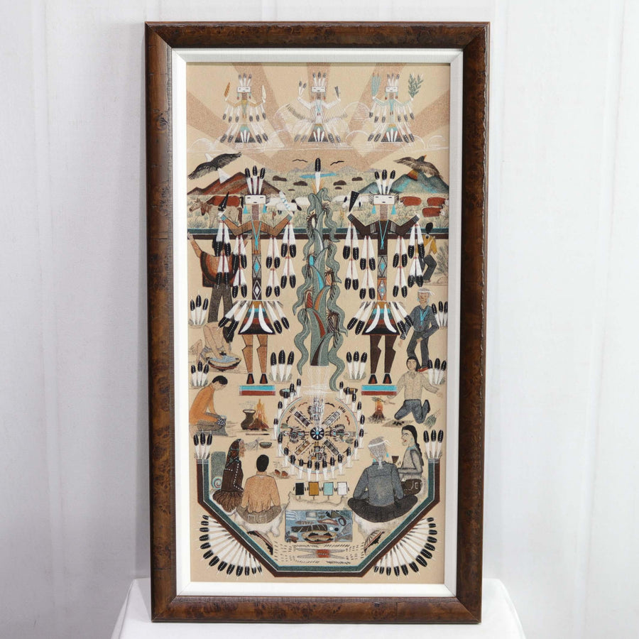“The Ceremony Ritual” Sandpainting by Rosie Yellowhair - Garland's