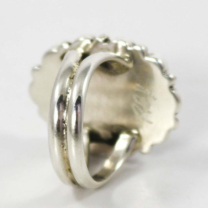 Turquoise and Coral Ring by Ruth Yazzie - Garland's