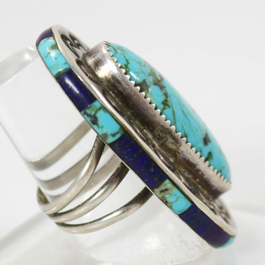 Turquoise and Inlay Ring by Teresa Archibeque - Garland's