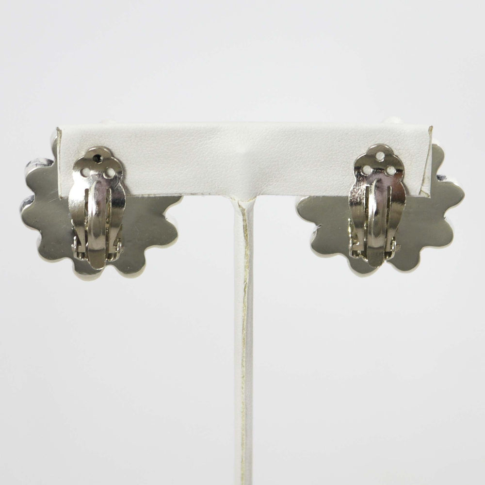 Turquoise and Mother of Pearl Earrings by Federico - Garland's