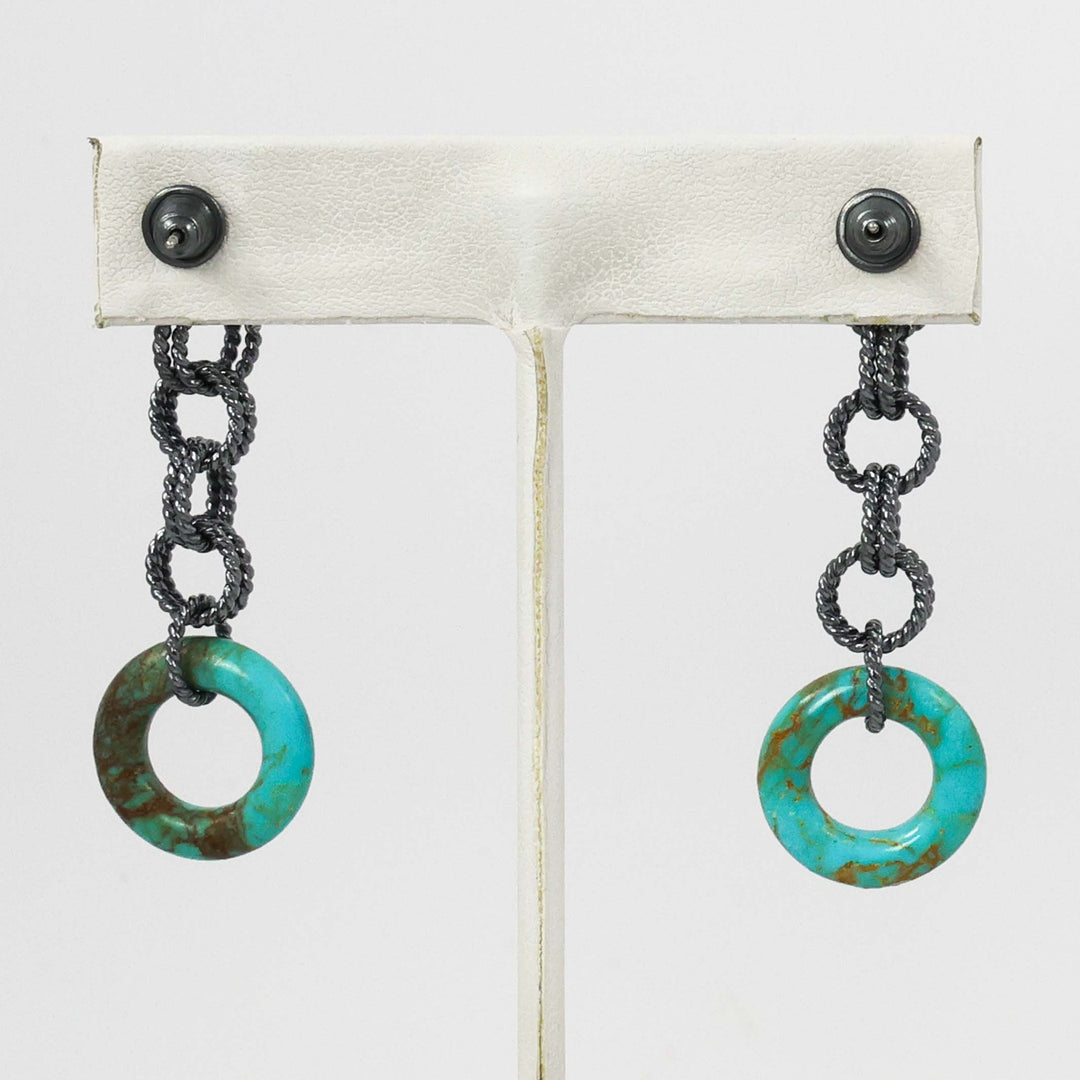 Turquoise Donut Earrings by Maria Samora - Garland's