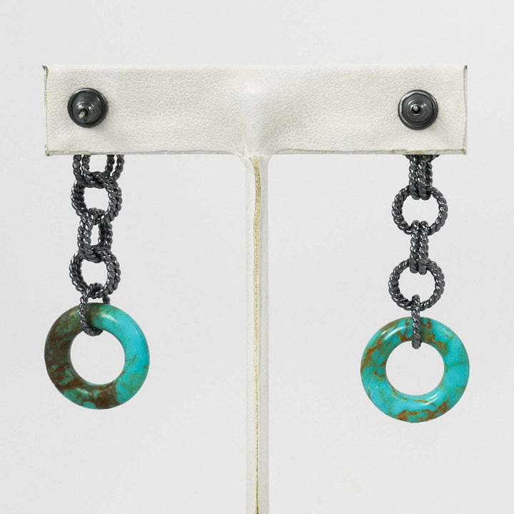 Turquoise Donut Earrings by Maria Samora - Garland's