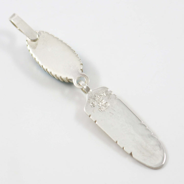 Turquoise Feather Pendant by Robert Taylor - Garland's