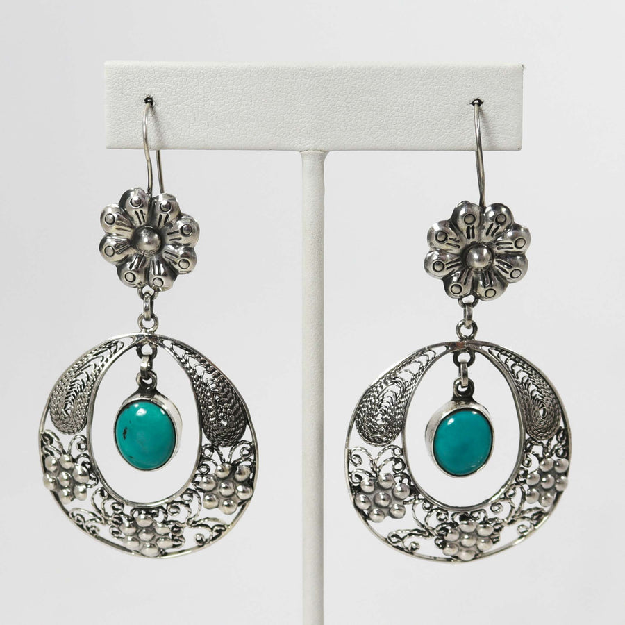Turquoise Frida Kahlo Earrings by Federico - Garland's
