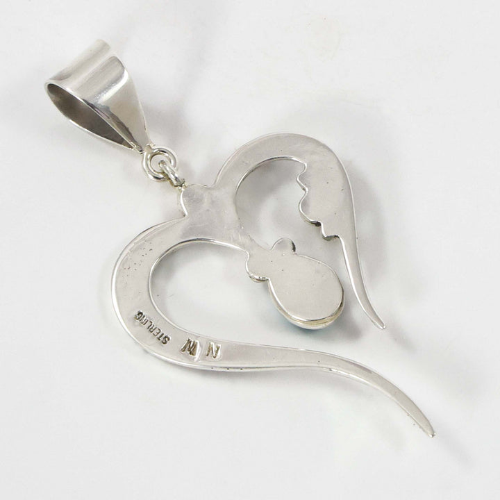 Turquoise Heart Pendant by Norman Woody - Garland's