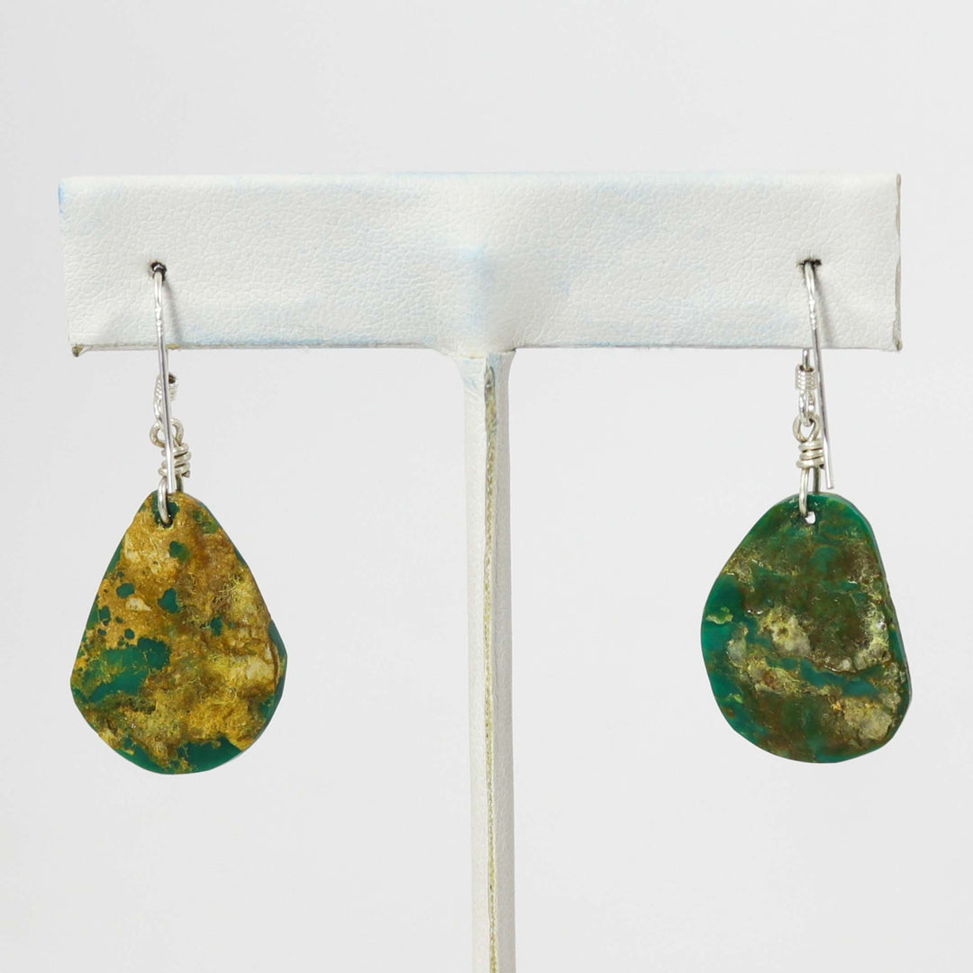 Turquoise Slab Earrings by Ray Lovato - Garland's