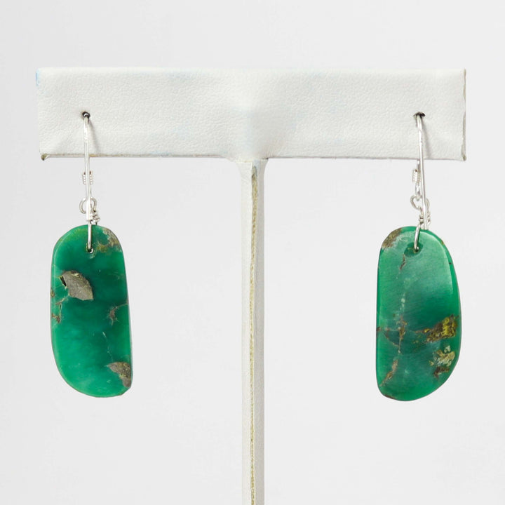 Turquoise Slab Earrings by Ray Lovato - Garland's