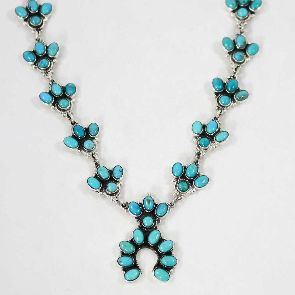 Turquoise Squash Blossom Necklace by Federico - Garland's