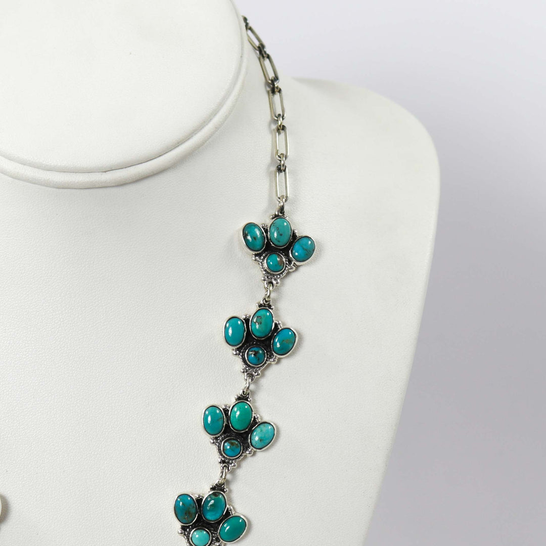 Turquoise Squash Blossom Necklace by Federico - Garland's