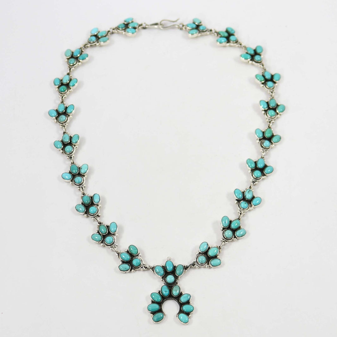 Turquoise Squash Blossom Necklace by Federico - Garland's