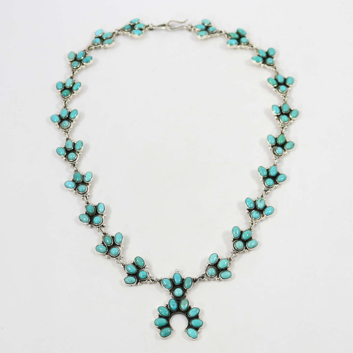 Turquoise Squash Blossom Necklace by Federico - Garland's