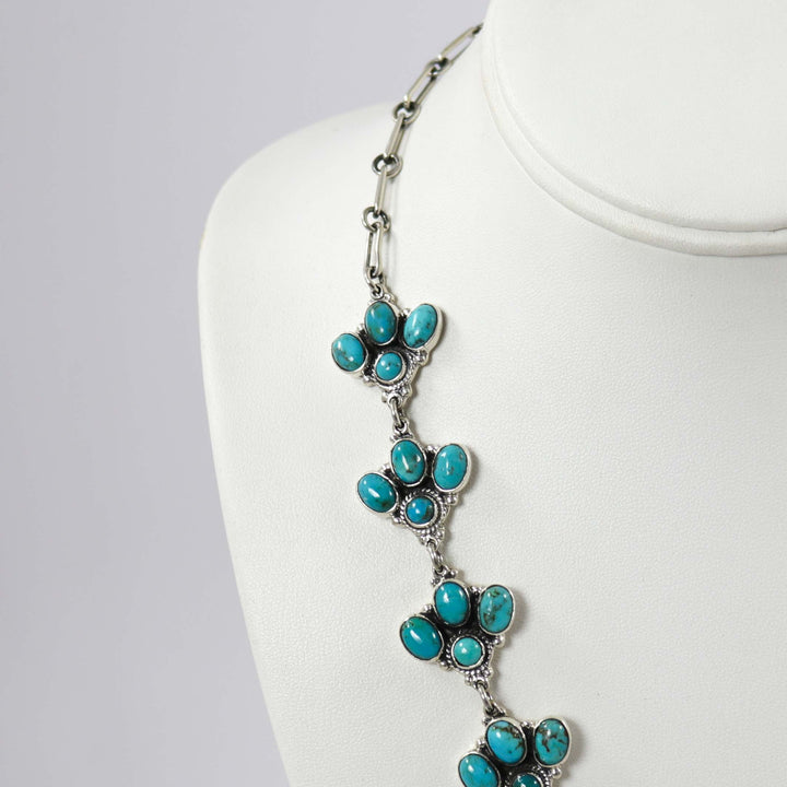Turquoise Squash Blossom Necklace by Federico - Garland's