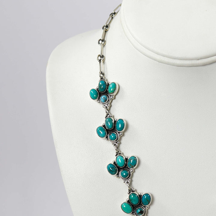 Turquoise Squash Blossom Necklace by Federico - Garland's