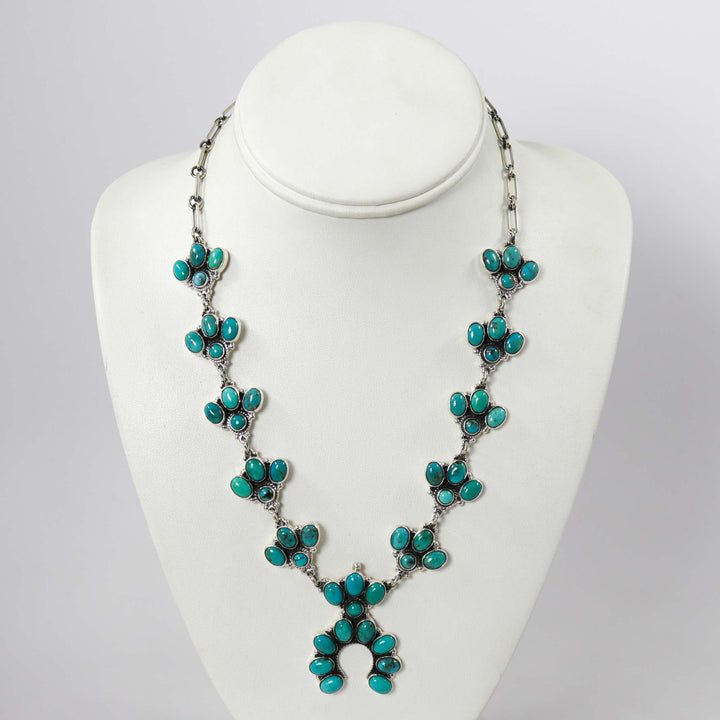 Turquoise Squash Blossom Necklace by Federico - Garland's