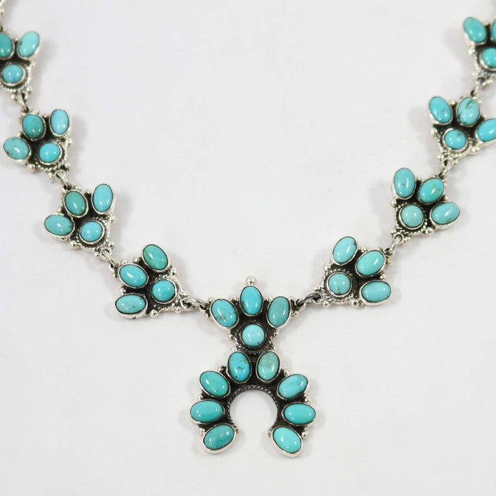Turquoise Squash Blossom Necklace by Federico - Garland's