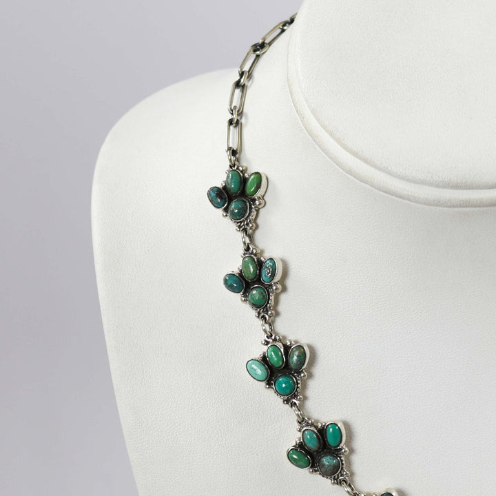 Turquoise Squash Blossom Necklace by Federico - Garland's