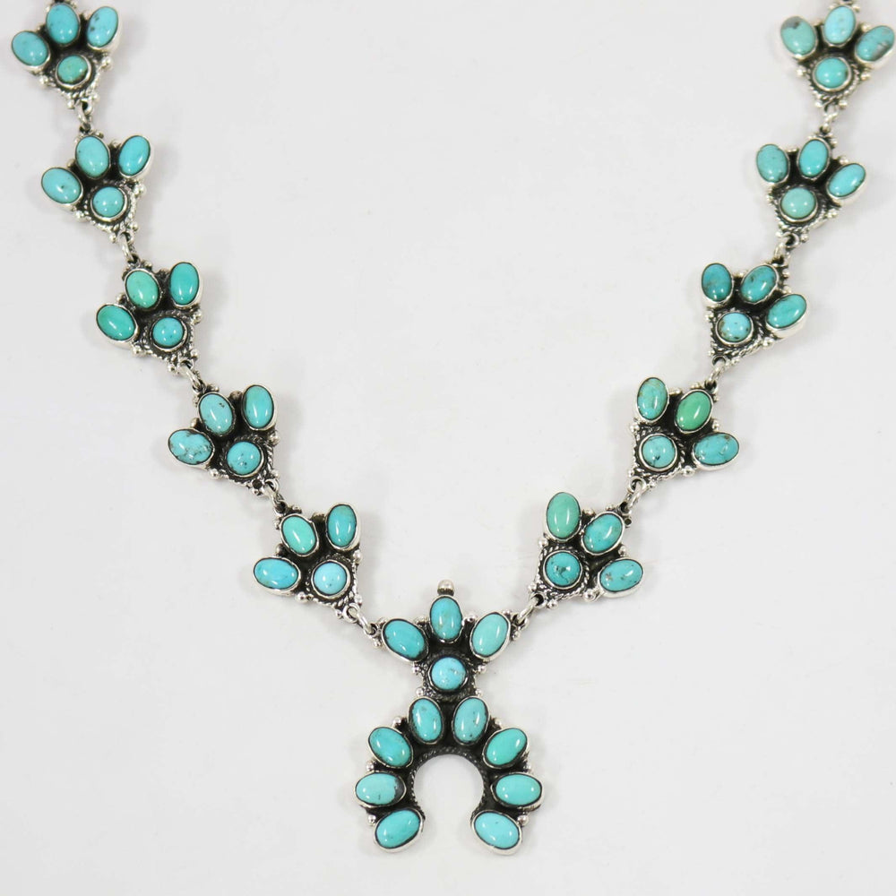Turquoise Squash Blossom Necklace by Federico - Garland's