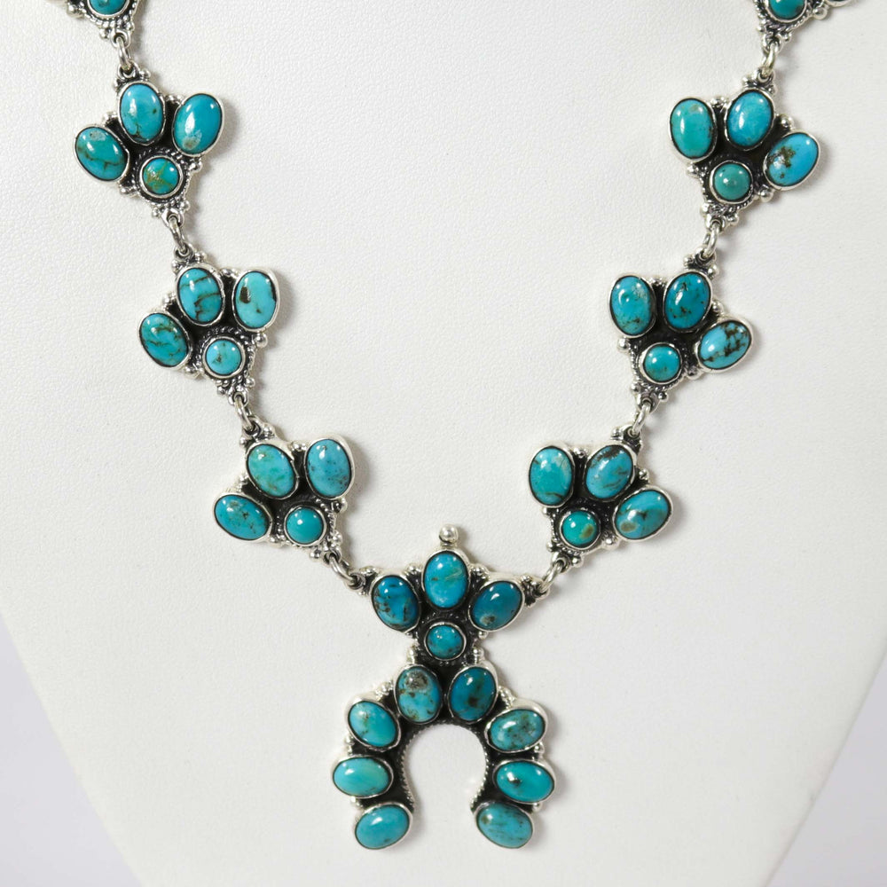 Turquoise Squash Blossom Necklace by Federico - Garland's