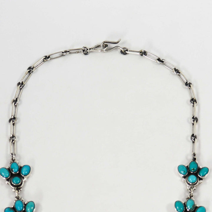 Turquoise Squash Blossom Necklace by Federico - Garland's