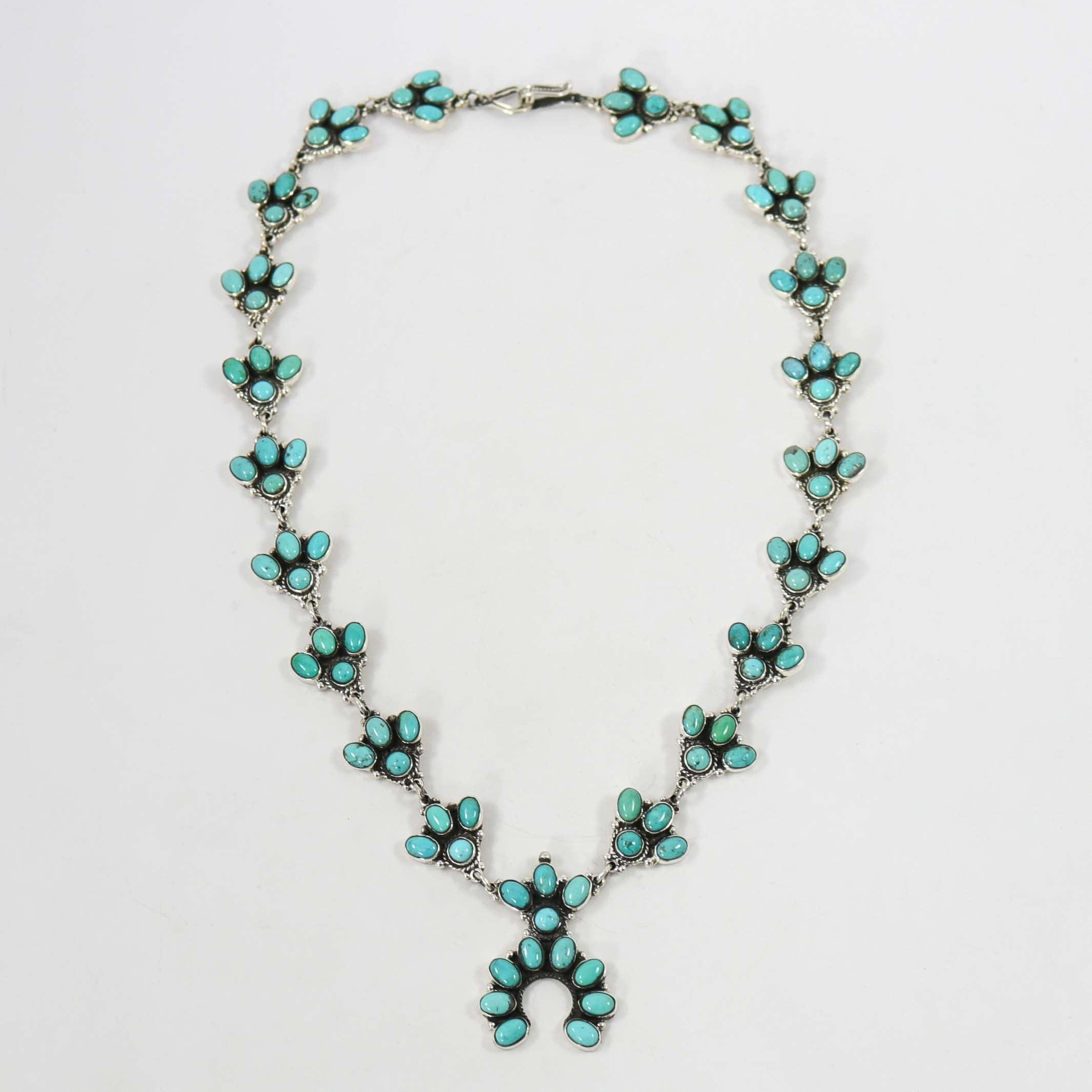 Navajo ナバホパール スカッシュブロッサム ネックレス Naja メロン Navajo ナバホパール スカッシュブロッサム ネックレス Naja