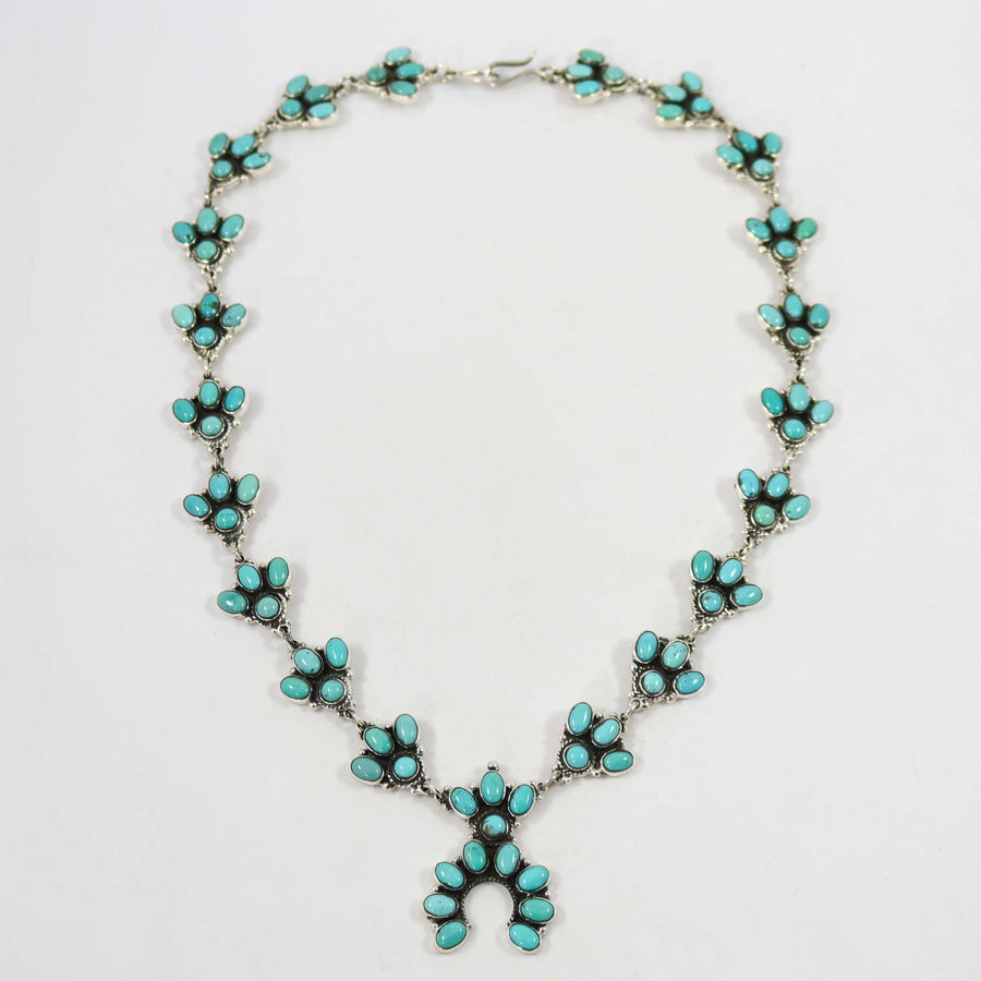 Turquoise Squash Blossom Necklace by Federico - Garland's