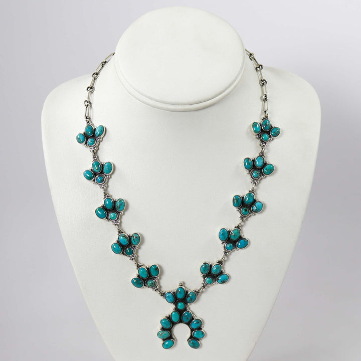 Turquoise Squash Blossom Necklace by Federico - Garland's