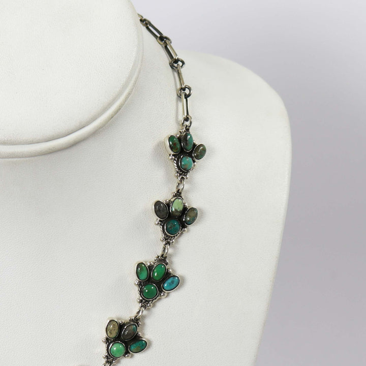 Turquoise Squash Blossom Necklace by Federico - Garland's