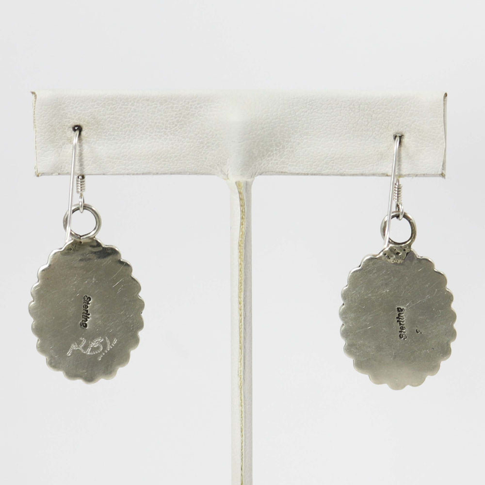 White Buffalo Earrings by Ruth Yazzie - Garland's