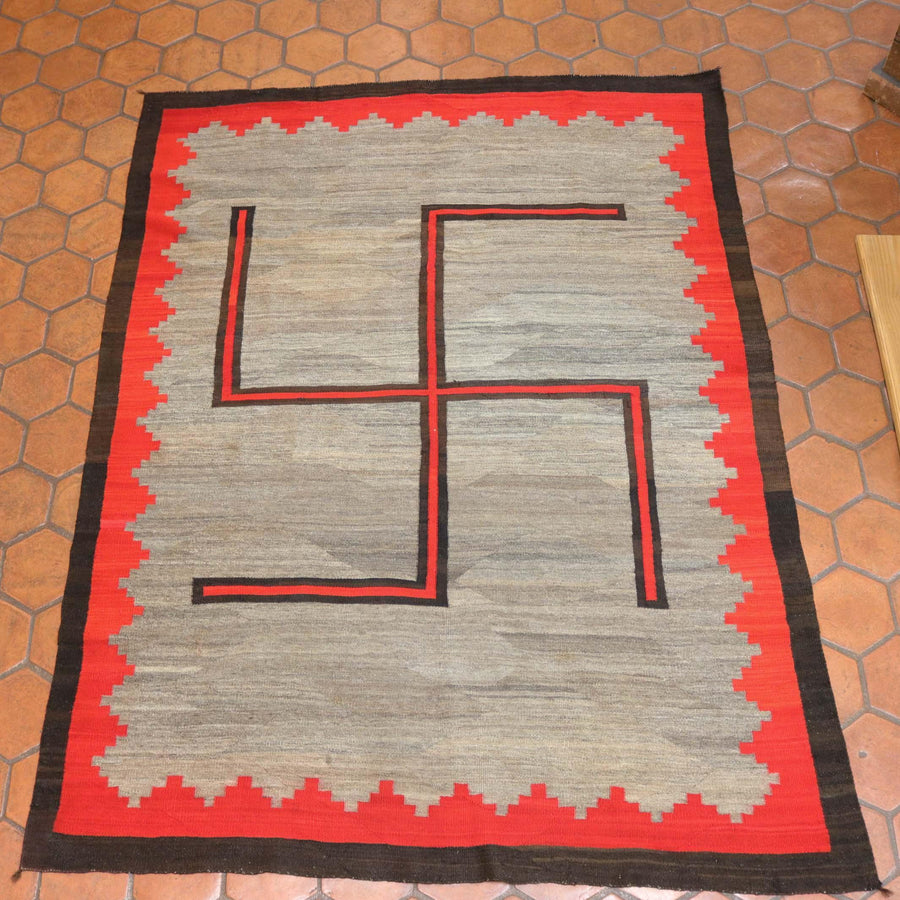1910s Whirling Log Rug by Vintage Collection - Garland's