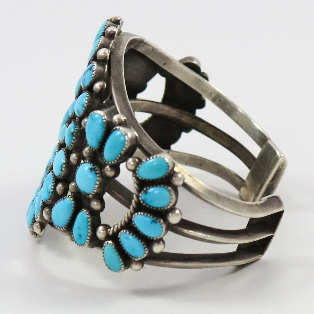 1940s Turquoise Cluster Cuff by Vintage Collection - Garland's