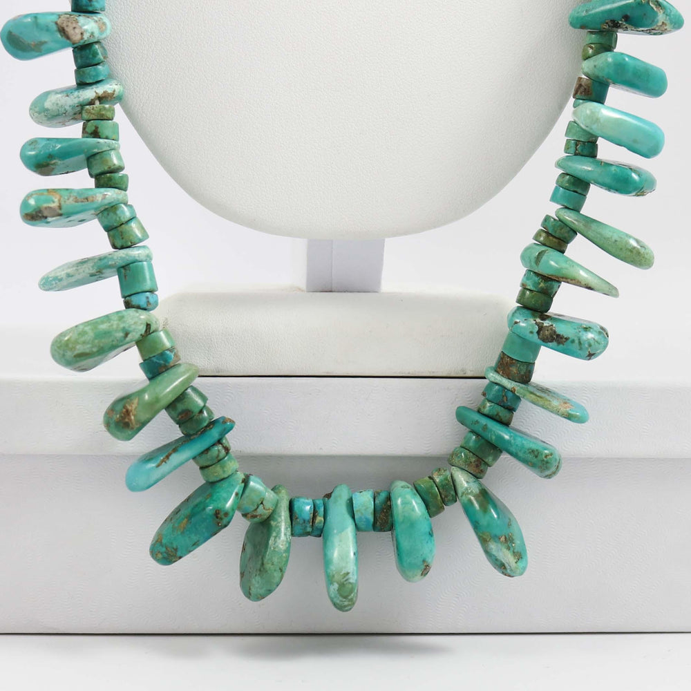 1940s Turquoise Tab Necklace by Vintage Collection - Garland's