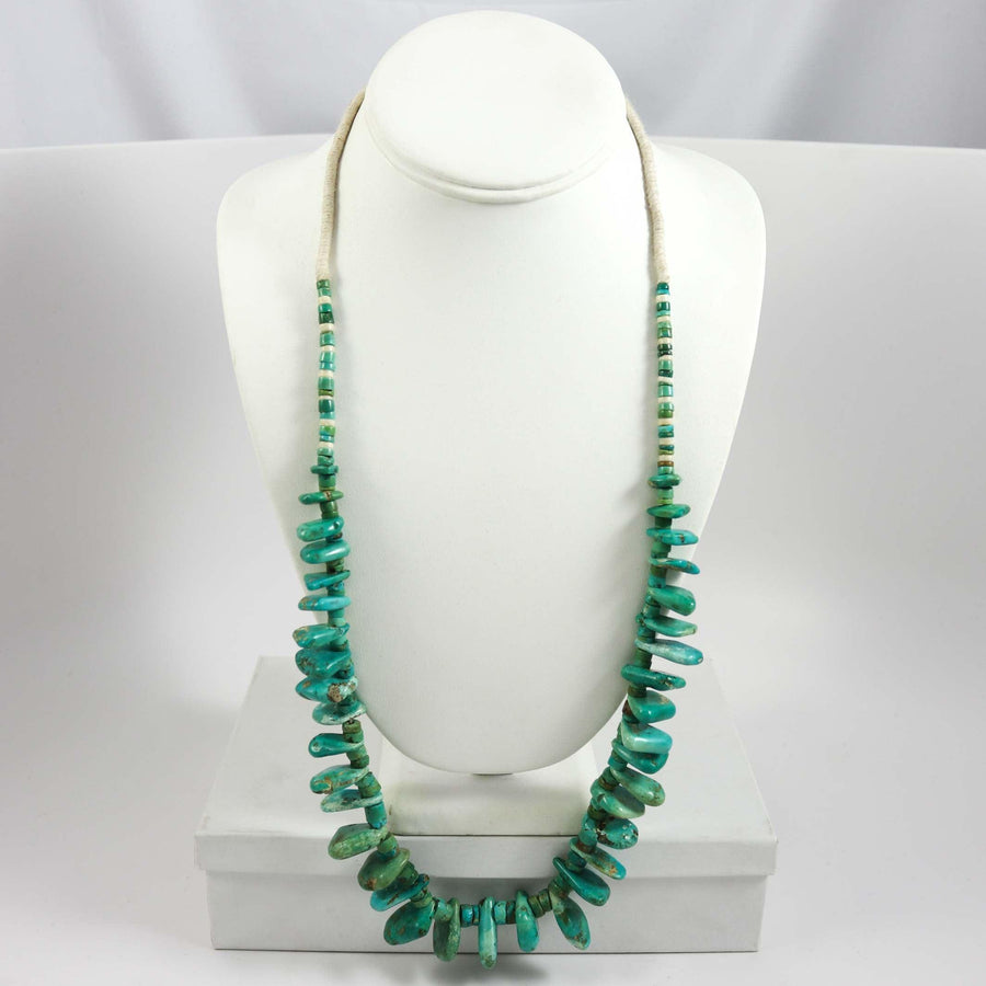 1940s Turquoise Tab Necklace by Vintage Collection - Garland's