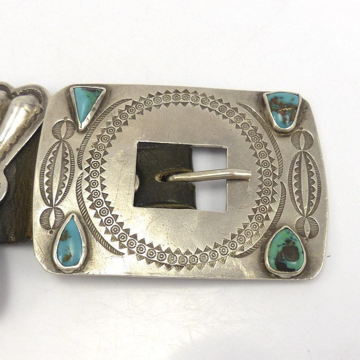 1950s Bisbee Turquoise Concha Belt by Vintage Collection - Garland's