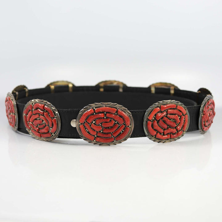 1970s Branch Coral Concha Belt by Vintage Collection - Garland's
