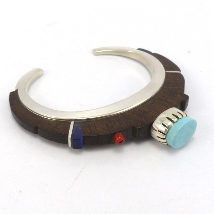 Ironwood Cobble Inlay Bracelet by Sherian Honhongva - Garland's