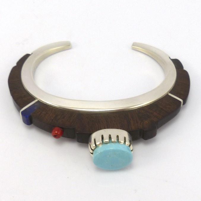 Ironwood Cobble Inlay Bracelet by Sherian Honhongva - Garland's