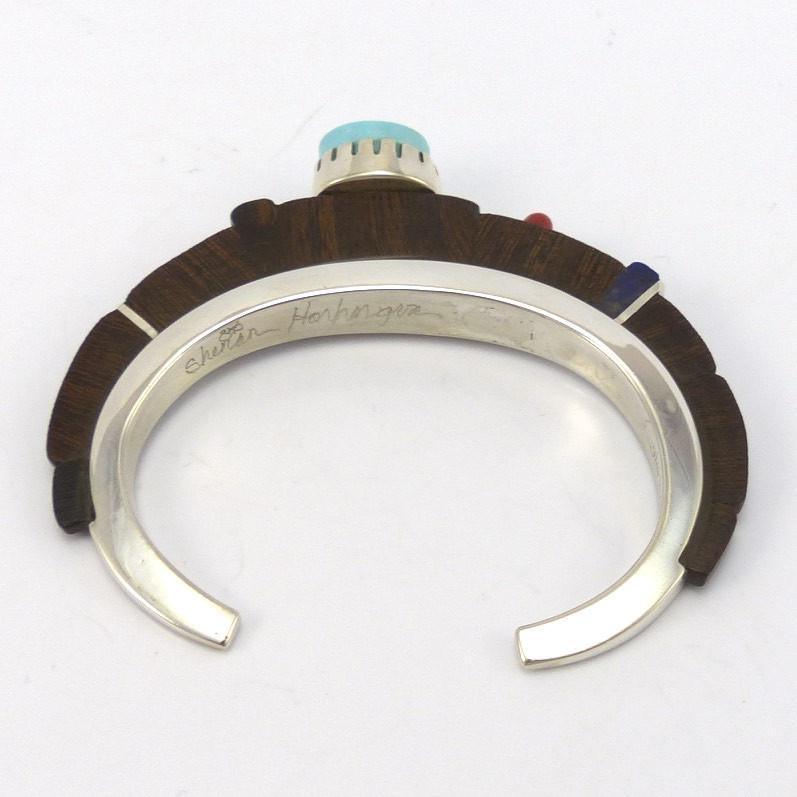 Ironwood Cobble Inlay Bracelet by Sherian Honhongva - Garland's