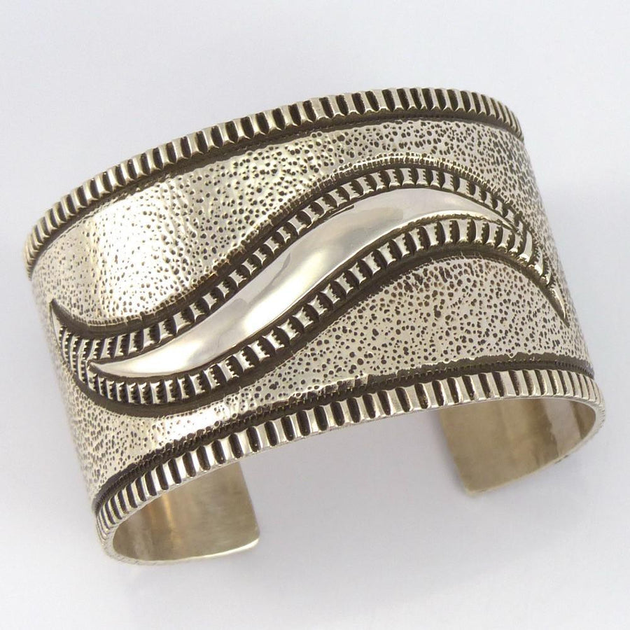 Silver Repousse Cuff by Edison Cummings - Garland's