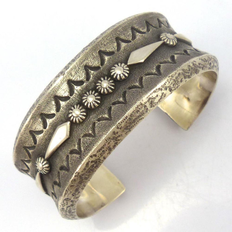 Silver Appliqué Cuff by Thomas Jim - Garland&