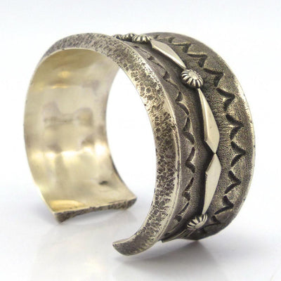 Silver Appliqué Cuff by Thomas Jim - Garland's