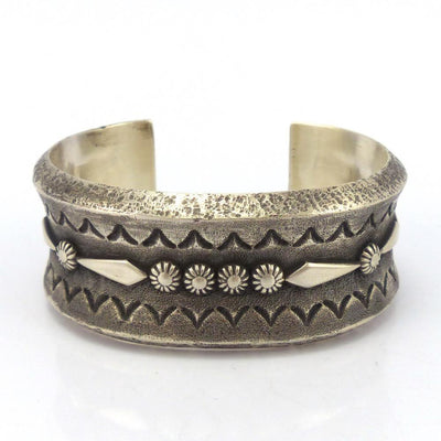 Silver Appliqué Cuff by Thomas Jim - Garland's