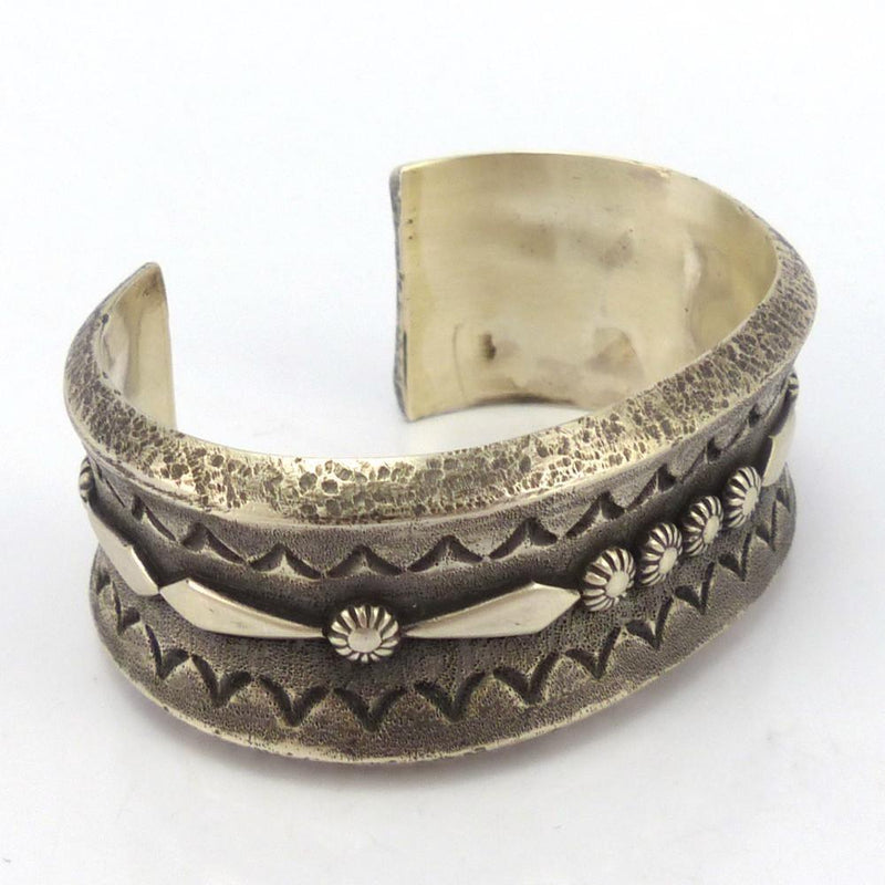 Silver Appliqué Cuff by Thomas Jim - Garland&