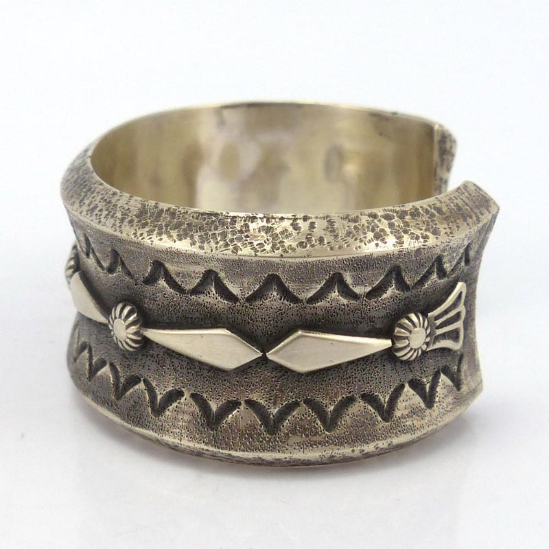 Silver Appliqué Cuff by Thomas Jim - Garland&