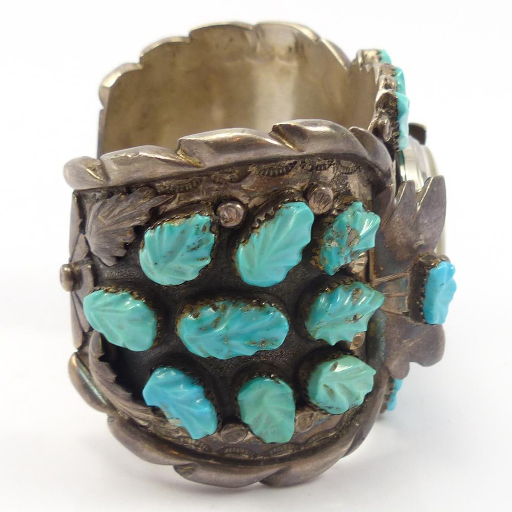 1960s Turquoise Watch Cuff by Vintage Collection - Garland's