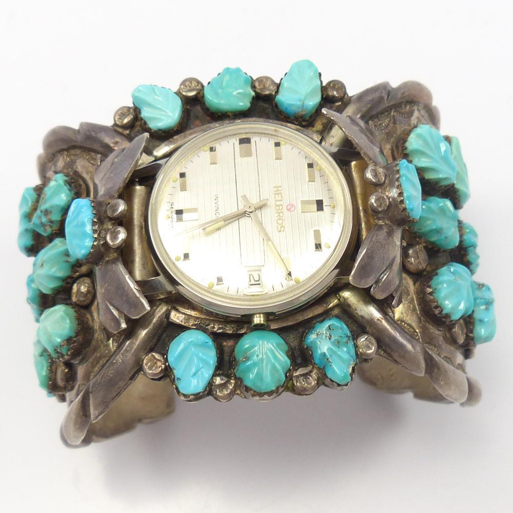 1960s Turquoise Watch Cuff by Vintage Collection - Garland's