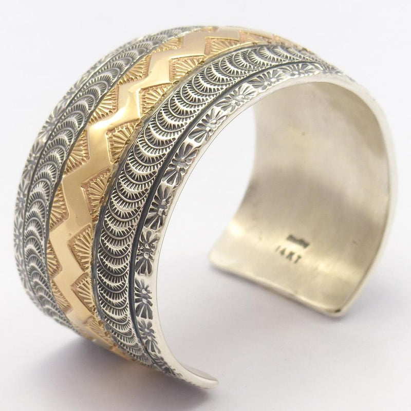 Gold on Silver Cuff by Marc Antia - Garland&